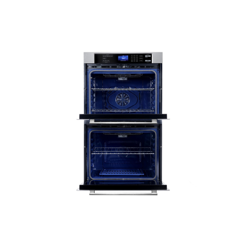 Cosmo 30 in. Electric Double Wall Oven with 5 cu. ft. Capacity, Turbo True European Convection, 7 Cooking Modes, Self-Cleaning in Stainless Steel - COS-30EDWC