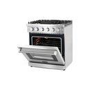 Cosmo 30 in. Slide-In Freestanding Gas Range with 5 Sealed Burners, Cast Iron Grates, 4.5 cu. ft. Capacity Convection Oven in Stainless Steel - COS-EPGR304