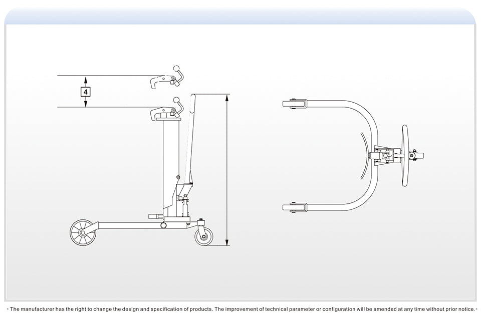 EOSLIFT Industrial Grade 55 Gal Heavy Duty (Drum Transporter) 