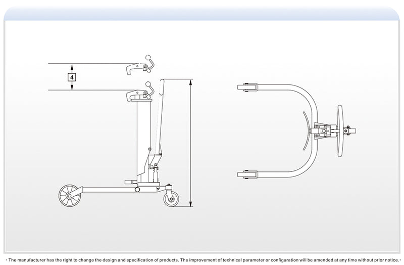 EOSLIFT Industrial Grade 55 Gal Heavy Duty (Drum Transporter) 