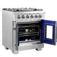 Forno 30″ Capriasca French Door Gas Range • 5 Sealed Dual-Ring Brass Burners • FFSGS6460-30