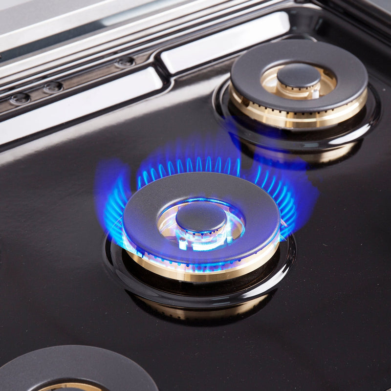 Forno 30″ Capriasca French Door Gas Range • 5 Sealed Dual-Ring Brass Burners • FFSGS6460-30