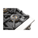 Forno 30-Inch Capriasca Gas Range with 5 Burners and Convection Oven in Stainless Steel with Black Door (FFSGS6260-30BLK)