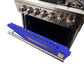 Forno 30-Inch Capriasca Gas Range with 5 Burners and Convection Oven in Stainless Steel with Blue Door (FFSGS6260-30BLU)