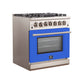 Forno 30-Inch Capriasca Gas Range with 5 Burners and Convection Oven in Stainless Steel with Blue Door (FFSGS6260-30BLU)