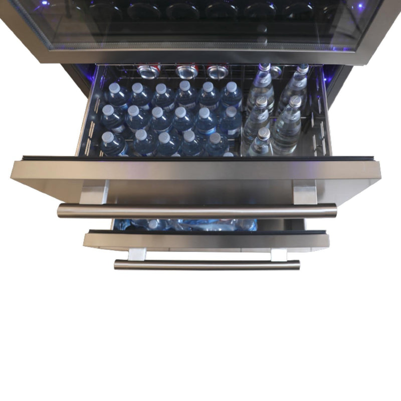 Forno 30-Inch Dual Zone Wine Cooler & Refrigerator Drawer (FWCDR6661-30S)