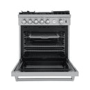 Forno 30-Inch Lazio Gas Range with 5 Sealed Burner, Air Fryer, Wok Ring, & Reversible Griddle in Stainless Steel (FFSGS6276-30)