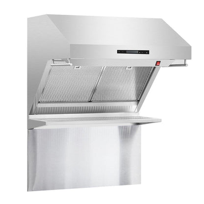 Forno 30-Inch Wall Mount Range Hood with Red Light Warmer, Shelf/Backsplash, and 600 CFM Motor (FRHWM5029-30HB)