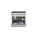 FORNO Fratta 36" Platinum Freestanding Dual Fuel Range - FFSGS6187-36