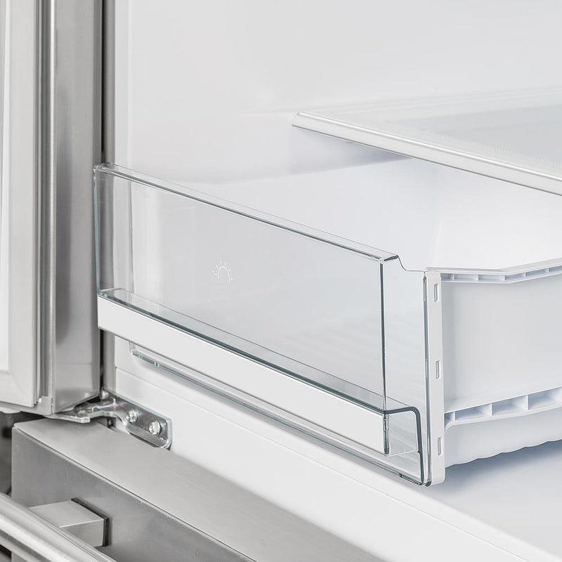 FORNO Gallipoli 36" French Door Refrigerator 19 cu.ft with Built-in Style Grille Trim Kit - FFRBI1820-40SG