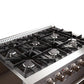 Forno 36-Inch Galiano Dual Fuel Range with 6 Gas Burners, 240v Electric Convection Oven (FFSGS6156-36)