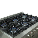 Forno 36-Inch Galiano Dual Fuel Range with 6 Gas Burners, 240v Electric Convection Oven (FFSGS6156-36)