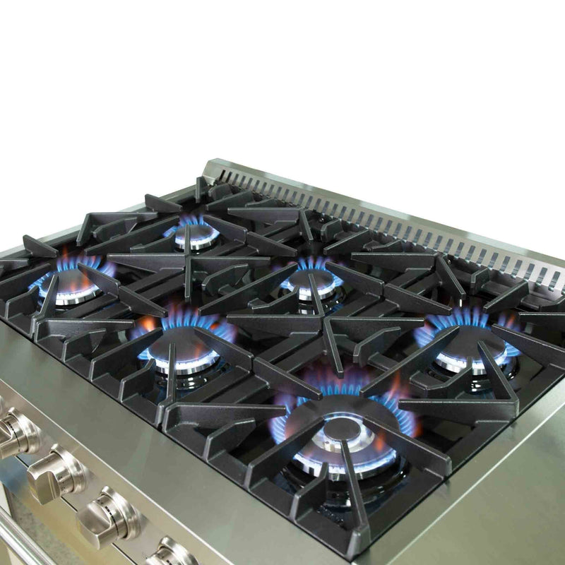 Forno 36" Galiano Gas Range with 6 Burners and Convection Oven