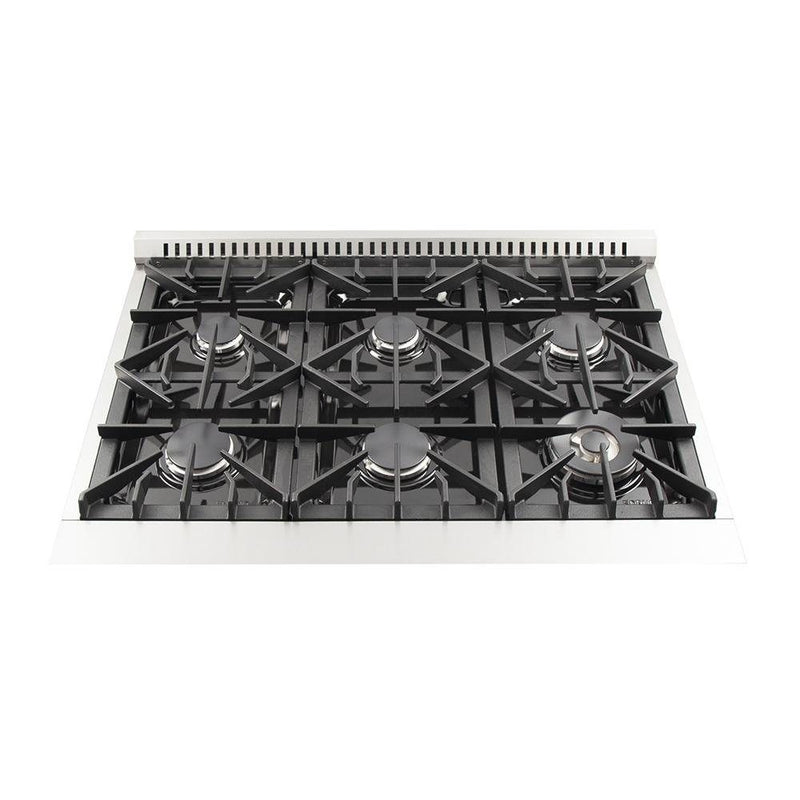 Forno Galiano 36-Inch  Gas Range with 6 Burners and Gas Convection Oven (FFSGS6244-36)
