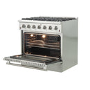 Forno Galiano 36-Inch  Gas Range with 6 Burners and Gas Convection Oven (FFSGS6244-36)