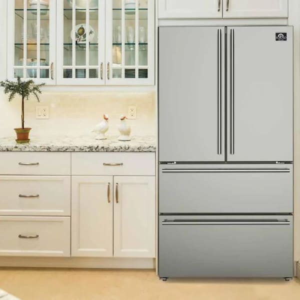 FORNO 2-Piece Appliance Package- 30-Inch Gas Range and 36-Inch French Door Refrigerator in Stainless Steel FBDL-020-02-US