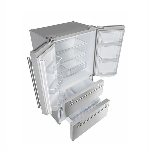 FORNO 2-Piece Appliance Package- 30-Inch Gas Range and 36-Inch French Door Refrigerator in Stainless Steel FBDL-020-02-US