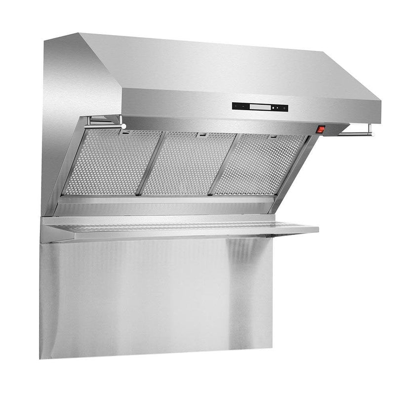 Forno 4-Piece Appliance Package - 36-Inch Electric Range, Wall Mount Range Hood with Backsplash, Pro-Style Refrigerator, and Dishwasher in Stainless Steel