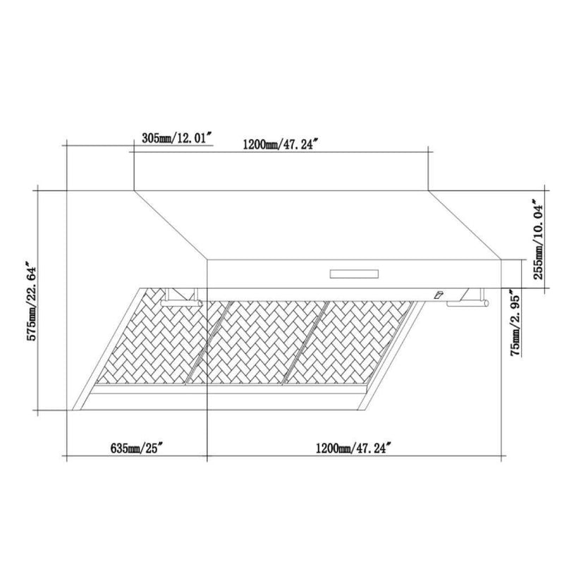 Forno 4-Piece Appliance Package - 48-Inch Gas Range, Refrigerator, Wall Mount Hood with Backsplash, & 3-Rack Dishwasher in Stainless Steel