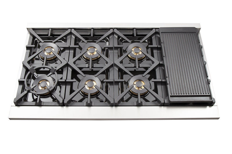 Forno 48-Inch Capriasca Gas Range with 8 Burners and 160,000 BTUs (FFSGS6260-48)