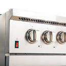 FORNO Maniago 48" Gold Freestanding Dual Fuel Range Gas Cooktop with 240v Electric Oven - 8 Burners, Griddle, and Double Oven -FFSGS6156-48