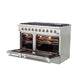 Forno 48-Inch Galiano Gas Range with 8 Burners and Reversible Griddle in Stainless Steel (FFSGS6244-48)