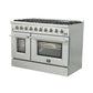 Forno 48-Inch Galiano Gas Range with 8 Burners and Reversible Griddle in Stainless Steel (FFSGS6244-48)