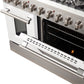 Forno 48-Inch Galiano Gas Range with 8 Gas Burners and Convection Oven in Stainless Steel with White Door (FFSGS6244-48WHT)
