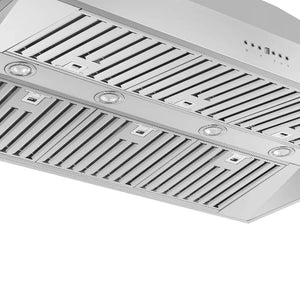  1200 CFM Range Hood in Stainless steel whats on the bottom