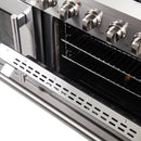 Forno 48-Inch Galiano Gas Range with 8 Gas Burners, 107,000 BTUs, & French Door Gas Oven in Stainless Steel FFSGS6444-48