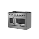 Forno 48-Inch Galiano Gas Range with 8 Gas Burners, 107,000 BTUs, & French Door Gas Oven in Stainless Steel FFSGS6444-48