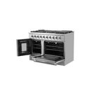 Forno 48-Inch Galiano Gas Range with 8 Gas Burners, 107,000 BTUs, & French Door Gas Oven in Stainless Steel FFSGS6444-48