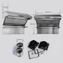 Forno Ansedonia 48" Wall Mount Range Hood with Red Light Warmer, Shelf/Backsplash, and 1200 CFM Motor -FRHWM5029-48HB