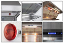 Forno 48-Inch Wall Mount Range Hood with Red Light Warmer, Shelf/Backsplash, and 1200 CFM Motor (FRHWM5029-48HB)