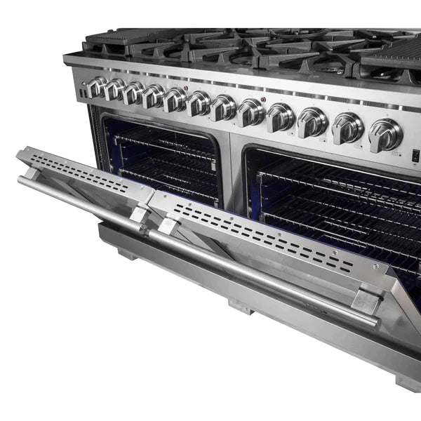 FORNO 60-Inch Capriasca Gas Range with 10 Burners and 200,000 BTUs - FFSGS6260-60