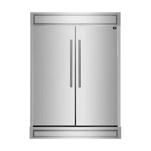 FORNO 60-Inch Maderno 2-Piece Convertible Built-In Refrigerator/Freezer with Decorative Grill Trim, 27.2 cu.ft. - FFFFD1722-60S