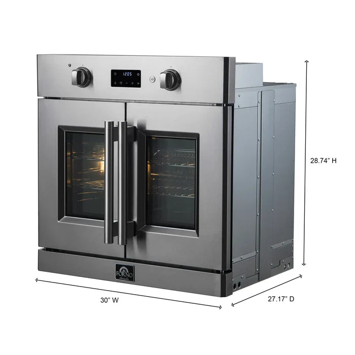 Forno Asti 30-Inch Electric French Door Wall Oven 