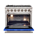 FORNO Capriasca - Titanium Professional 36" Freestanding Colored Door Gas Range FFSGS6260-36