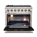 FORNO Capriasca - Titanium Professional 36" Freestanding Colored Door Gas Range FFSGS6260-36
