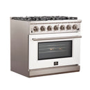 FORNO Capriasca - Titanium Professional 36" Freestanding Colored Door Gas Range FFSGS6260-36