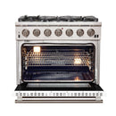 FORNO Capriasca - Titanium Professional 36" Freestanding Colored Door Gas Range FFSGS6260-36