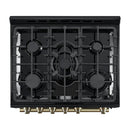 Forno Espresso 30” Gas Range in Stainless Steel with Silver Handles, FFSGS1116-30