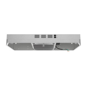 FORNO Espresso Cappa 30" 200 CFM Compact Under Cabinet Convertible Range Hood in Stainless Steel, FRHUC5200-30