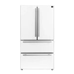 FORNO Espresso Moena 36-inch French Door Refrigerator in Black, 19.2 Cu.ft - FFRBI1820-36BLK