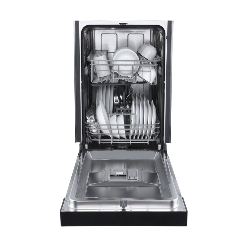 FORNO Espresso Polo 18" Built-in Dishwasher in Black, FDWBI8041-18BLK