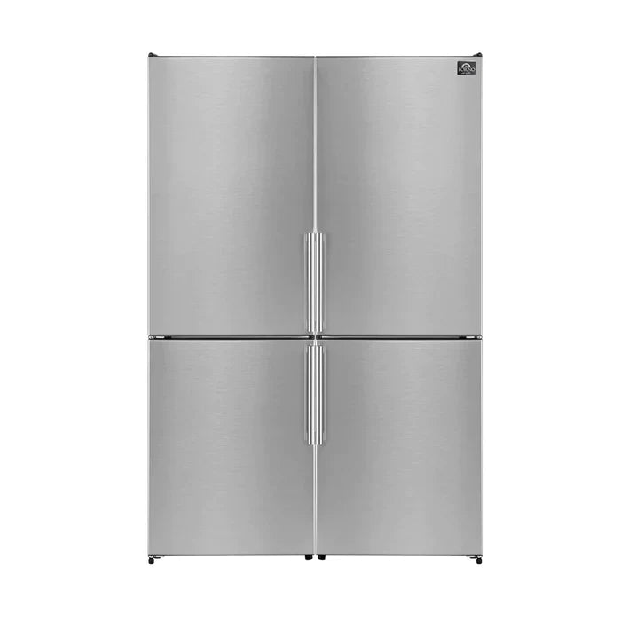 FORNO Guardia 46.8-Inch 21.6 cu.ft. Side-by-Side Bottom Freezer Refrigerator in Stainless Steel 