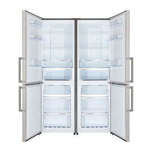 FORNO Guardia 46.8-Inch 21.6 cu.ft. Side-by-Side Bottom Freezer Refrigerator in Stainless Steel 