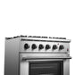 FORNO Marco 30" 4.32 cu. ft. Dual Fuel Range in Stainless Steel with 4 Sealed Burners, FFSGS6197-30