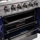 FORNO Massimo 30-Inch Freestanding French Door Gas Range in Stainless Steel - FFSGS6439-30