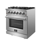 FORNO Massimo 30-Inch Freestanding Gas Range in Stainless Steel - FFSGS6239-30
